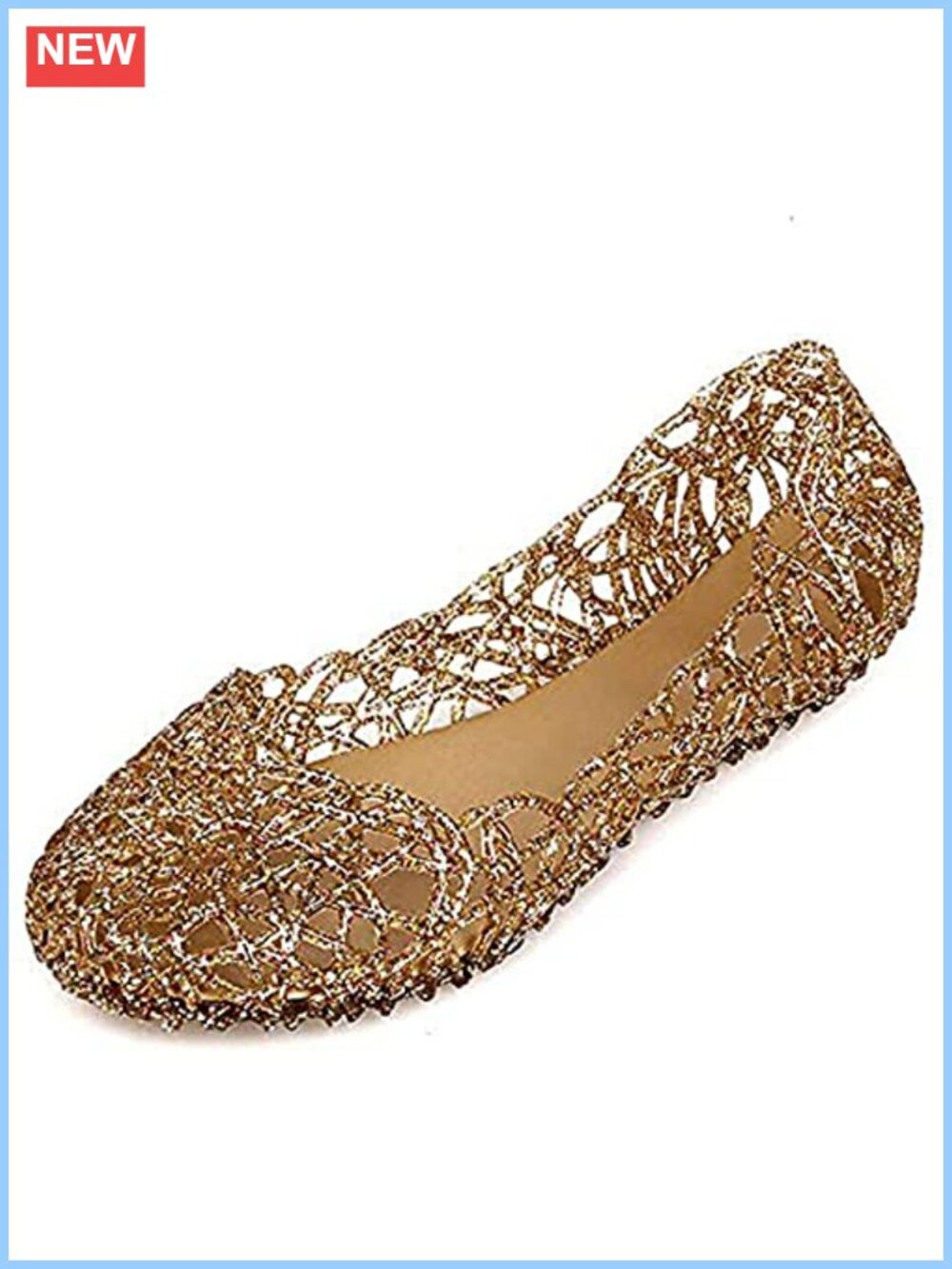 Women's Flat Jelly Sandals Slip On Hollow Out Loafers